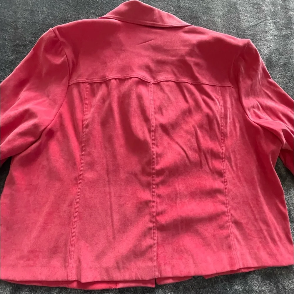 Cato Jacket Women's 24W Red Collared 3/4 Sleeve P - Picture 2 of 11